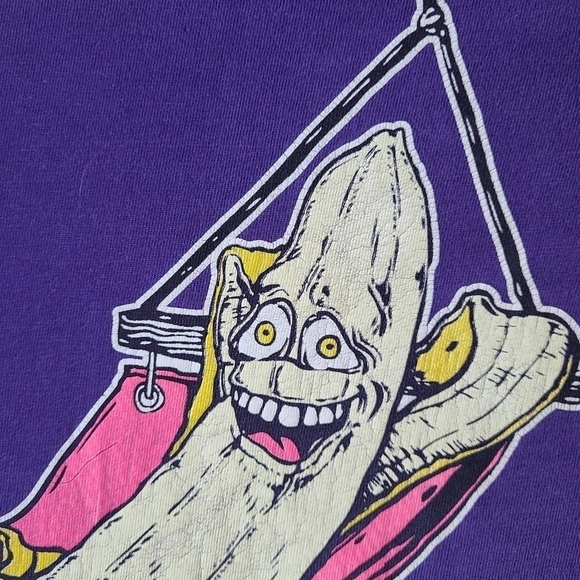 VINTAGE VOLCOM Purple Graphic Short Sleeve Tee Shirt Size Small - Picture 6 of 6